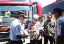 Jasa Raharja dan Polres Purbalingga Gelar Rampcheck di Terminal Bobotsari di Terminal Bobotsari