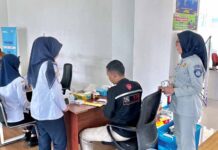 Jasa Raharja Kantor Wilayah Jawa Barat melalui Samsat Sumedang menggelar kegiatan MUKL untuk para Kru dan Penumpang Bus di Terminal Ciakar Sumedang di Terminal Ciakar Sumedang