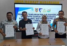 Tim Pembina Samsat Marabahan Gandeng Dealer Aran Motor dalam Kerja Sama Merchant Guna Apresiasi Wajib PKB jasa raharja kalsel