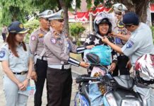 Jasa Raharja Sulteng Turut Berpartisipasi Dalam Operasi Penegakan Hukum Bersama Polresta Palu di Kota Palu jasa raharja sulteng