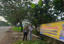 Jasa Raharja Sumbar dan Polresta Padang Pasang Spanduk Himbauan di Lokasi Rawan Kecelakaan jasa raharja sumbar