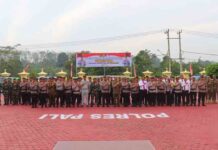 Apel Gelar Pasukan Operasi Patuh Musi 2025 di Polres PALI jasa raharja sumsel
