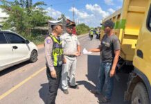 Edukasi Rawan Laka Lantas Jasa Raharja Dan Polres OKI  Hunting Kendaraan ODOL Wilayah Tugumulyo OKI jasa raharja sumsel