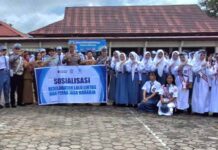 Jasa Raharja Kalteng Gencarkan Sosialisasi Keselamatan Berlalu Lintas di SMKN 1 Dusun Selatan di SMKN 1 Dusun Selatan