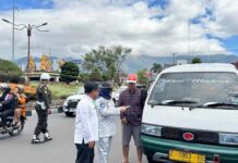 Jasa Raharja Tasikmalaya Gelar Operasi Bersama Pemeriksaan Pajak Kendaraan Bermotor di Simpang Empat Gobing, Garut di Simpang Empat Gobing