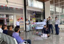 Jasa Raharja Cabang Magelang Adakan PPGD Kepada Masyarakat Di Sekitar Terminal Mendolo Wonosobo jasa raharja jateng