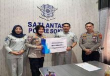 Jasa Raharja Dukung Kembangkan Kampung Tertib Lalu-Lintas Di Polres OKU jasa raharja sumsel