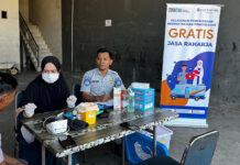 Jasa Raharja Sulsel Gelar Pemeriksaan Kesehatan Gratis untuk Sopir dan Penumpang Bus Manggala Trans Manggala Trans