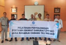 Kegiatan PPGD Jasa Raharja Medan, Satlantas Polrestabes Medan dan Rumah Sakit di PT ALS PT ALS