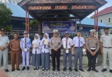 Jasa Raharja Cabang Watampone Bersama Satlantas Polres Bone Sosialisasikan Keselamatan Lalu Lintas di SMAN 3 Bone di SMAN 3 Bone