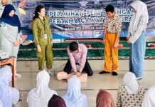 Jasa Raharja Cabang Indramayu Gelar Pelatihan Pertolongan Pertama Gawat Darurat di SMA Negeri 1 Haurgeulis jasa raharja jabar