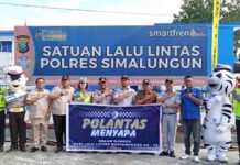 Rayakan HUT Lalu Lintas Bhayangkara 2025, Jasa Raharja Pematangsiantar Bersama Polres Simalungun Bagikan Helm Gratis kepada Pengguna Jalan jasa raharja sumut