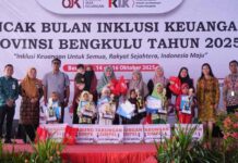 Kepala Kantor Wilayah Jasa Raharja Bengkulu Hadiri Penutupan Bulan Inklusi Keuangan dan Beri Apresiasi untuk Peserta Pemenang Lomba Beri Apresiasi untuk Peserta Pemenang Lomba