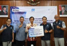 Jasa Raharja Kanwil DIY Menyalurkan Bantuan Pengadaan Sarana Air Bersih Di Lingkungan Masjid Ash-Shodiq Grogol Bantul Di Lingkungan Masjid Ash-Shodiq Grogol Bantul