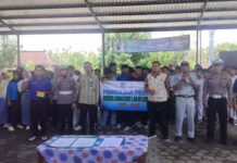 Jasa Raharja Dan Tim FKLL Grobogan Deklarasikan Keselamatan Lalu Lintas Di SMK Yasemi Di SMK Yasemi