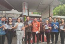 Jasa Raharja Bali Bersama Bapenda UPT Samsat Denpasar Sosialisasikan Program Pemutihan Pajak Kendaraan Bermotor di SPBU Pertamina Renon di SPBU Pertamina Renon