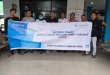 Jasa Raharja Cabang Bima Laksanakan Sosialisasi PPGD di Terminal Dara Kota Bima di Terminal Dara Kota Bima