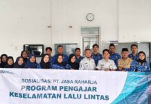 Jasa Raharja Cabang Tasikmalaya Laksanakan Sosialisasi Program Pengajar Peduli Keselamatan Lalu Lintas (PPKL) di SMK Negeri Cijangkar Garut jasa raharja jabar