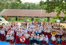 Sosialisasi SALUD, Jasa Raharja Kalsel Ajak Siswa SDN Damar Lima Jadi Pelapor Keselamatan Jalan jasa raharja kalsel