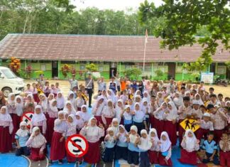 Sosialisasi SALUD, Jasa Raharja Kalsel Ajak Siswa SDN Damar Lima Jadi Pelapor Keselamatan Jalan jasa raharja kalsel