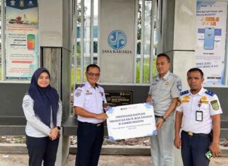 Perkuat Kolaborasi dengan Dishub, Jasa Raharja Kepri Berikan Bantuan Perawatan Halte Jasa Raharja Cammo Industrial Park jasa raharja kepri