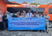 Dukung Zero Accident, Jasa Raharja Karawang Berikan Pelatihan PPGD Bagi Pengemudi PO Selamat Anugrah Jaya