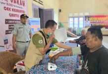 Upaya Keselamatan Lalu Lintas, Jasa Raharja Cabang Cirebon Berikan Layanan Kesehatan Gratis di Balai Desa Plumbon Kab Cirebon di Balai Desa Plumbon Kab Cirebon