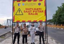 Upaya Keselamatan Lalu Lintas, Jasa Raharja Cabang Cirebon Pasang Baliho Himbauan Keselamatan Lalu Lintas di Kecamatan Kapetakan, Cirebon di Kecamatan Kapetakan