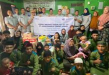 Sambut Rangkaian HUT ke-65, Jasa Raharja Sumsel Tebar Kepedulian Bagi Anak Yatim di Panti Asuhan “Kita Peduli” Palembang jasa raharja sumsel