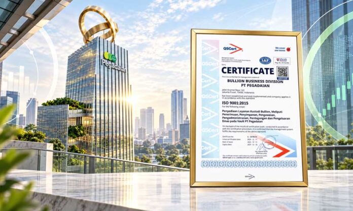 Pegadaian Raih Sertifikat ISO 9001:2015